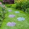 Glitzhome® 10" Set of 2 Cement Blue and Purple Hydrangea Textured Stepping Stones